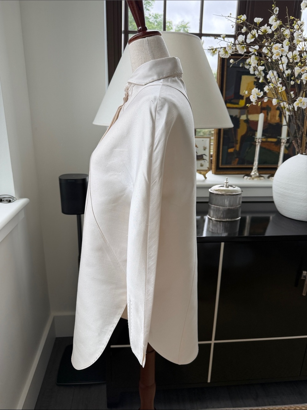 Chado Ralph Rucci Cream Structured Tunic - Picture 2 of 13